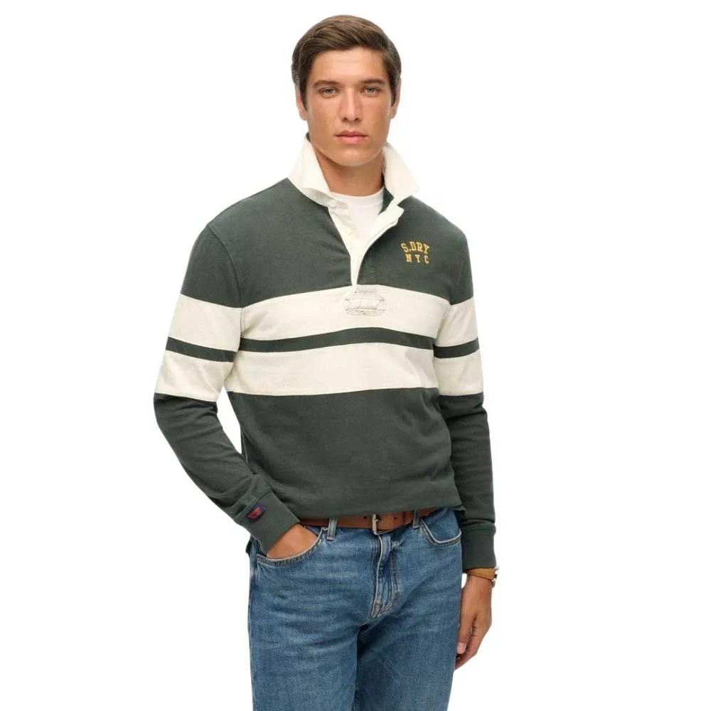 Superdry Vintage Athletic Stripe Rugby long sleeve T-shirt