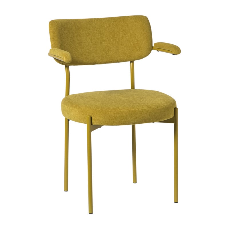 Eetkamerstoel Elvis - okergeel - 79x57x52 cm