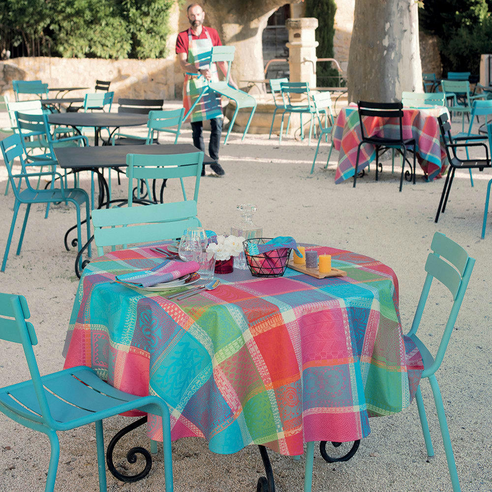 MILLE WAX COCKTAIL - Nappe carrée  pur coton multicolore 180x180 cm