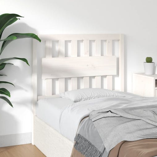 NNEVL Bed Headboard White 95.5x4x100 cm Solid Wood Pine