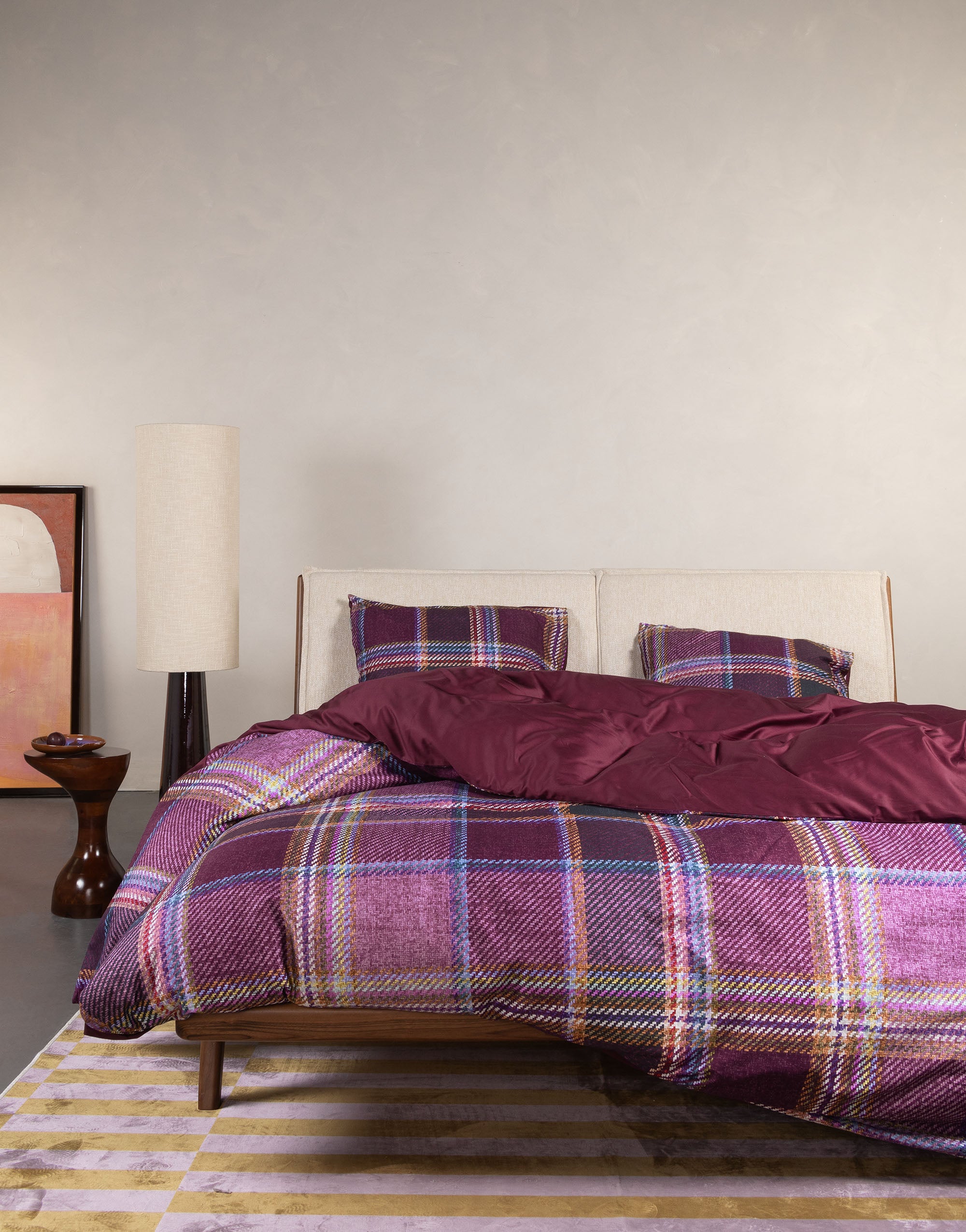 Essenza Meau Dekbedovertrek 140 x 200 220 cm - Mauve Wine