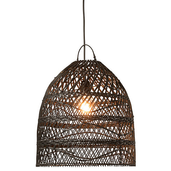 Abat-jour en bois noir 40x40x45 cm