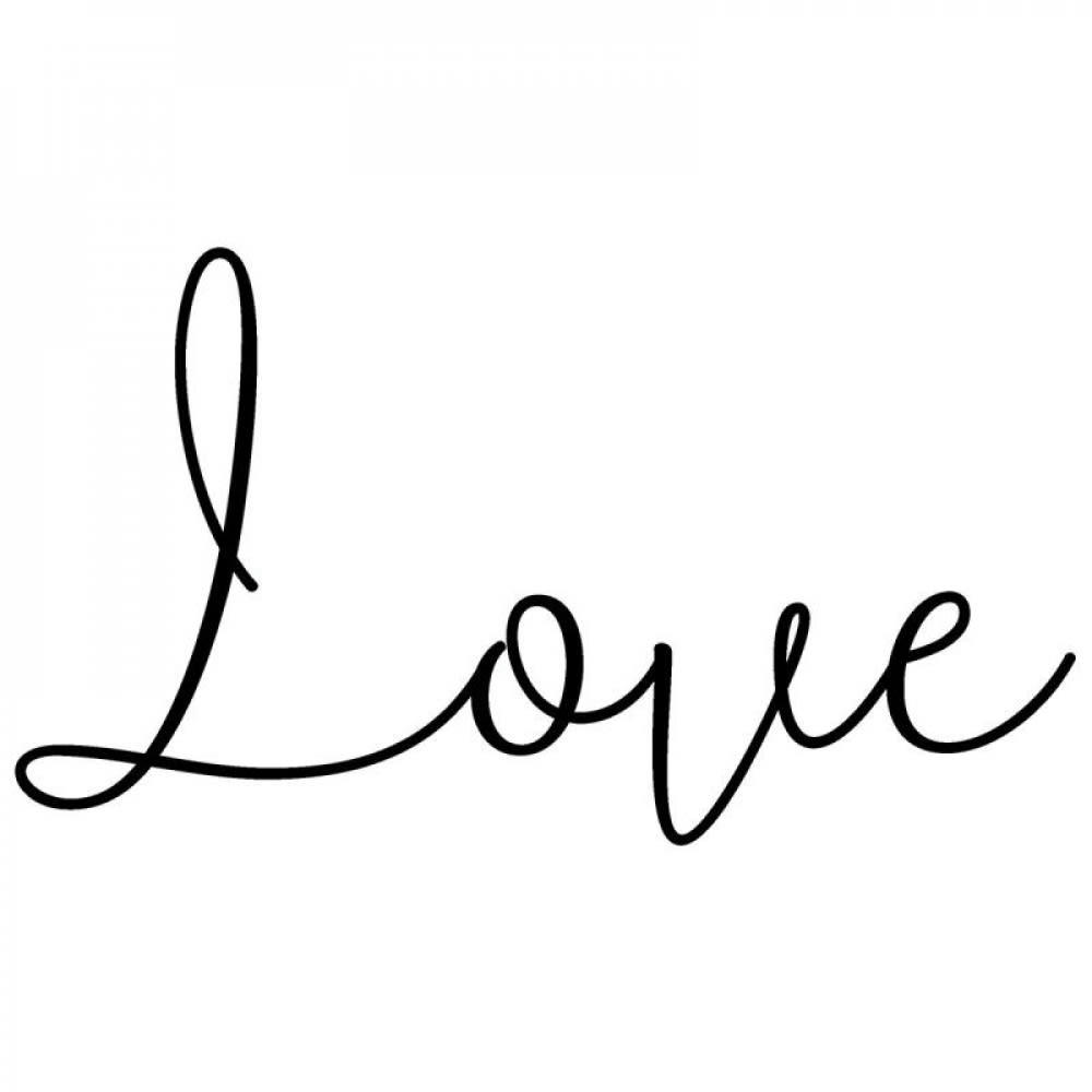 LOVE - Tampon bois love 3,7x5,3cm