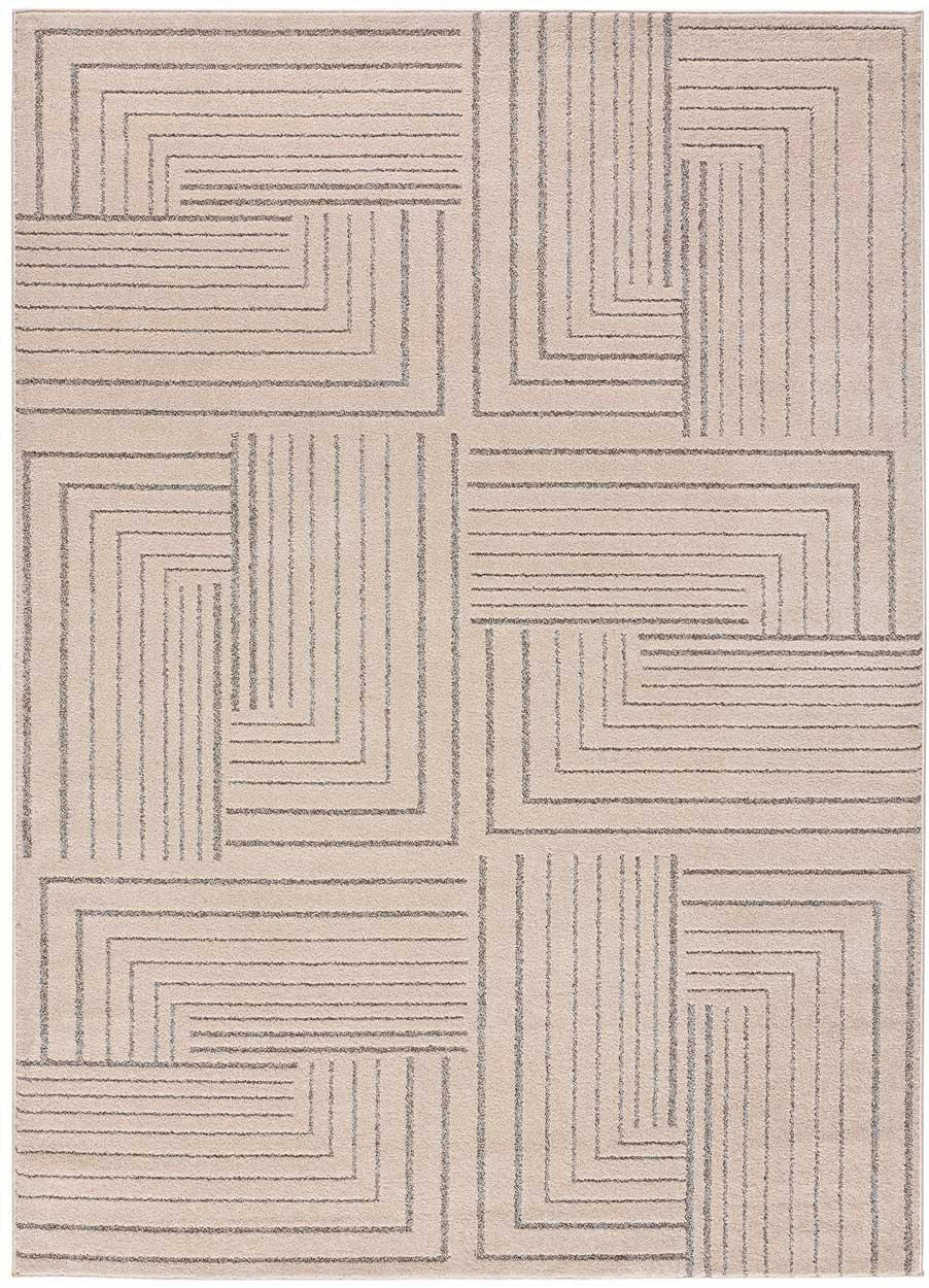 PAULA - Tapis vintage gaufré beige, 140X200 cm