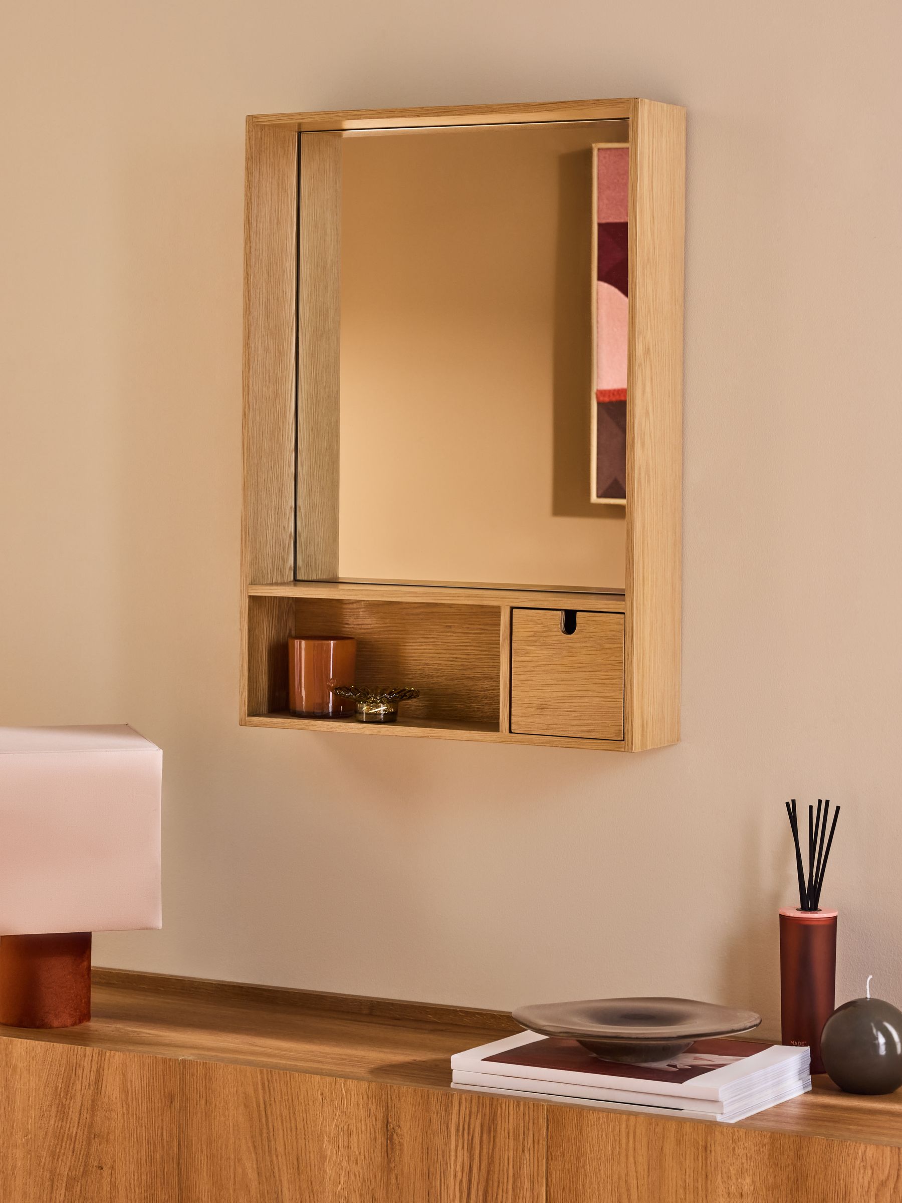 Penn Mirror in Oak