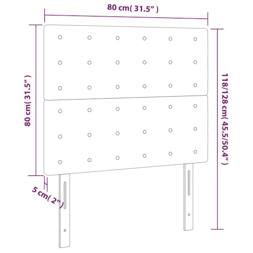 NNEVL Headboards 2 pcs Dark Grey 80x5x78/88 cm Fabric