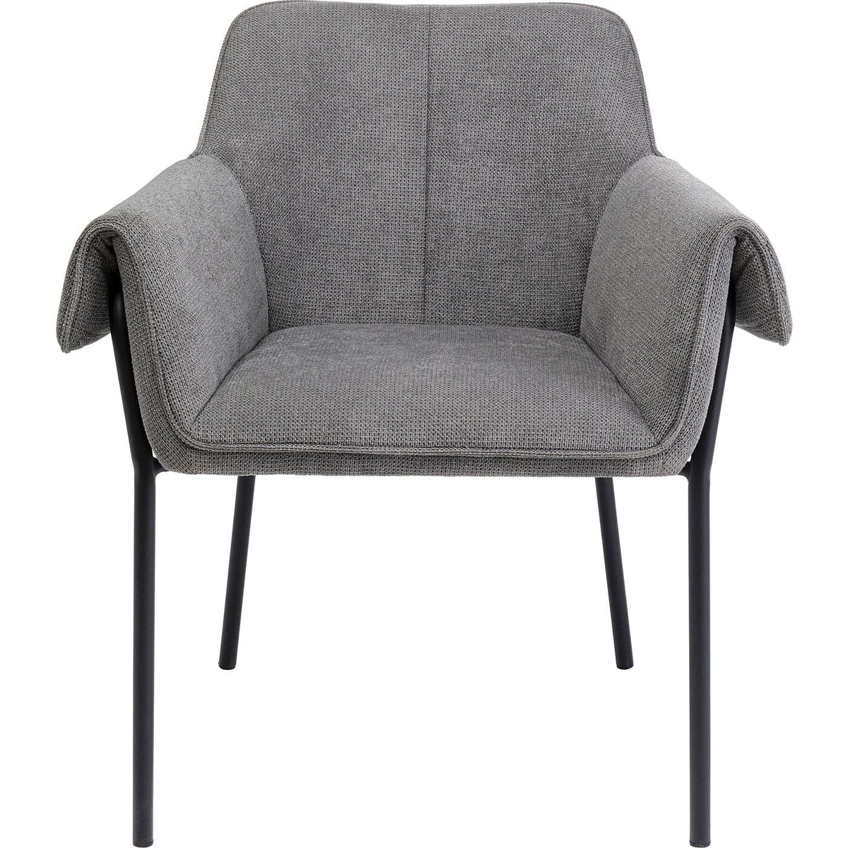Kare Design Stoel met armleuning Bess grijs
