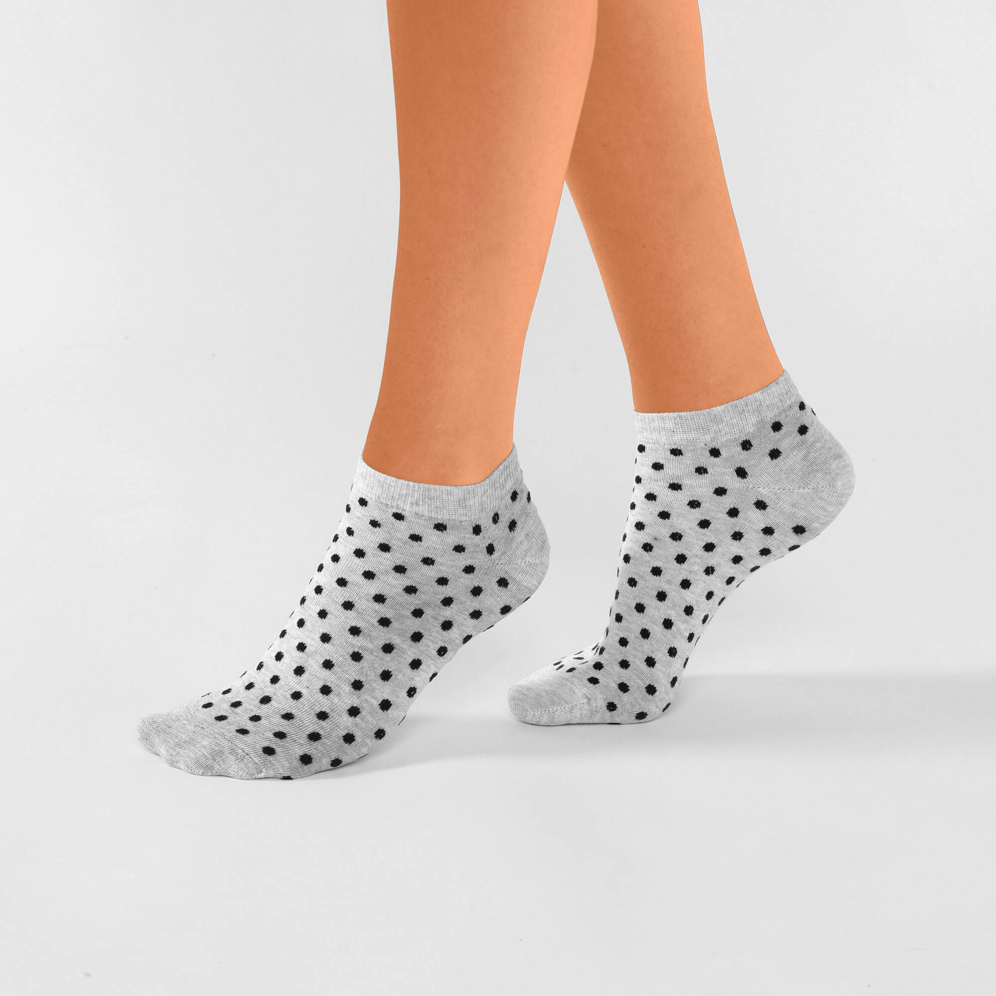 Socquettes basses pois fantaisie - lot de 5