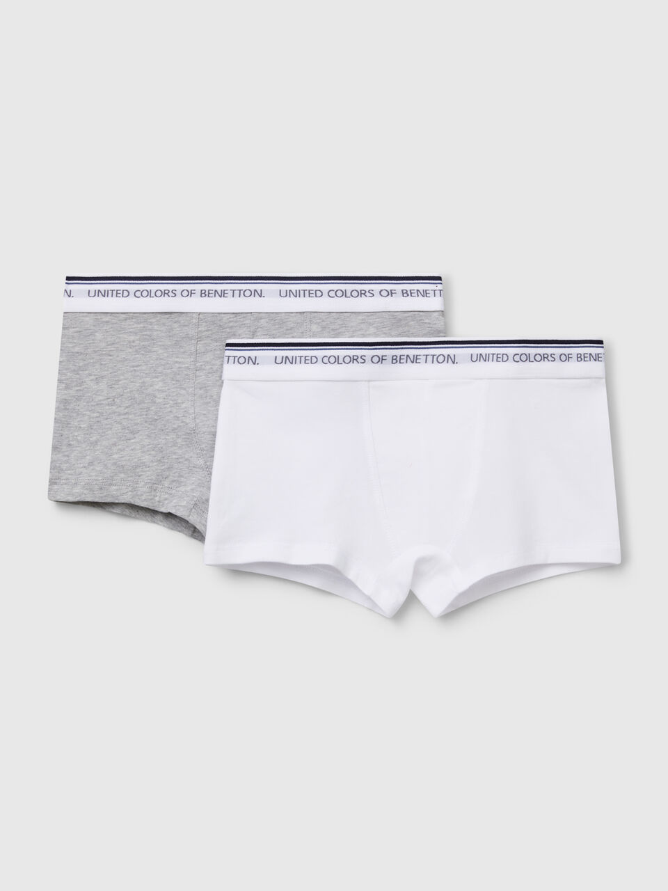 Two boxers with logoed elastic