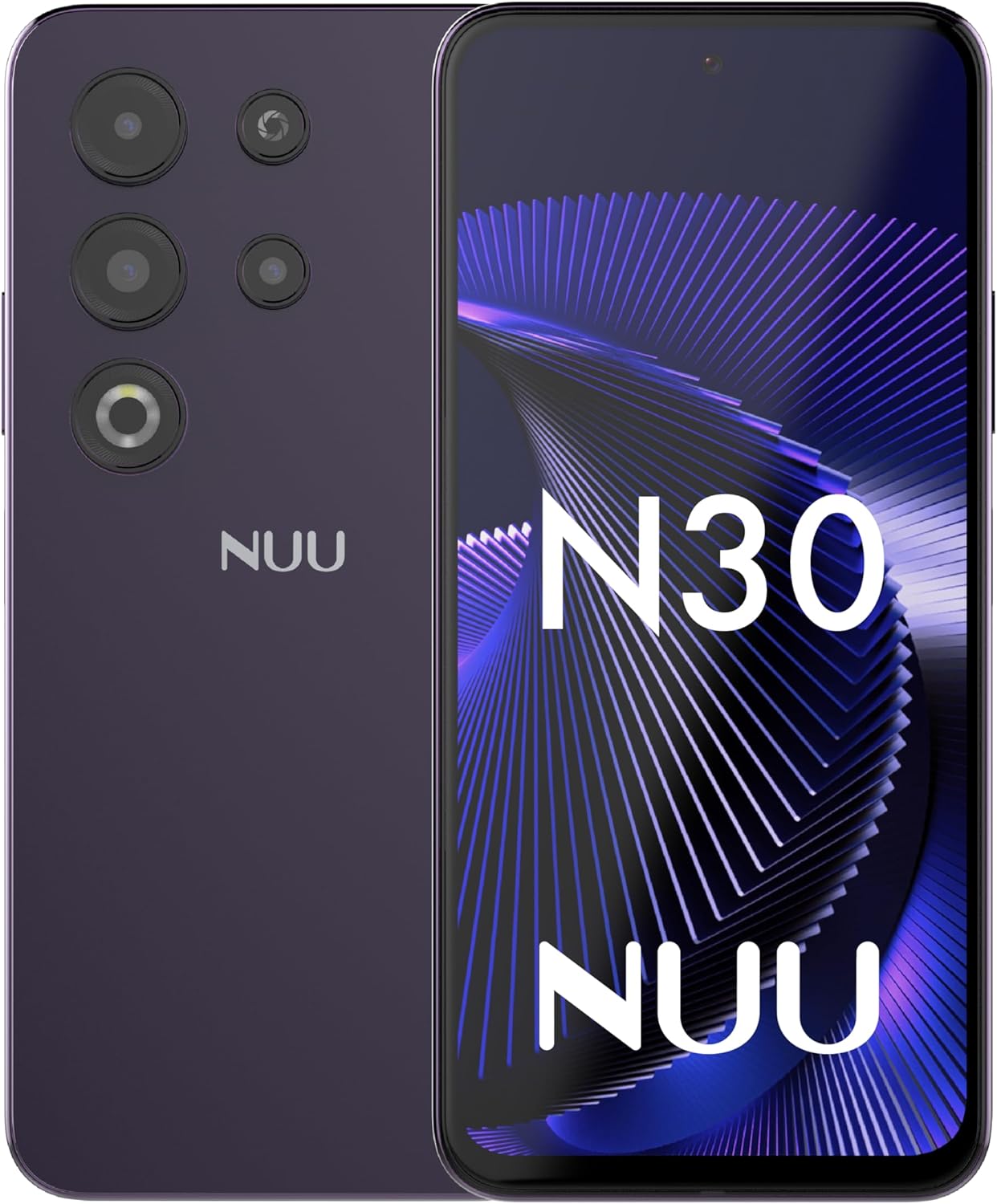 NUU N30 Cell Phone Unlocked for T-Mobile, Mint, Metro, Qlink, Tello 6GB/128GB, Teen Phone, Dual SIM 4G, Octa-Core 6.7 90Hz HD+, Any Parental APP, Unlocked Android Phones, Purple, 1 Year US Warranty