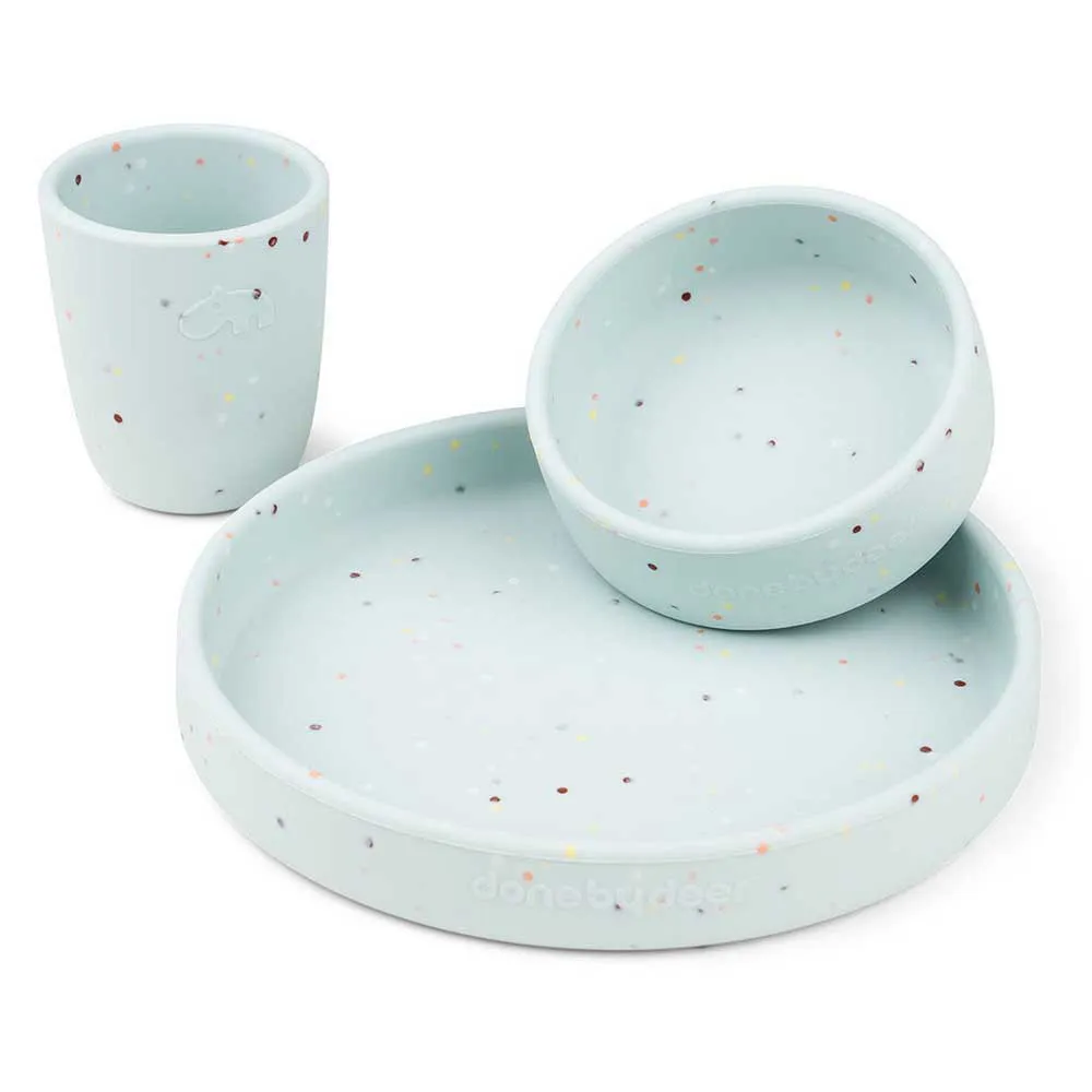 Done By Deer silicone Dinner Set Confetti