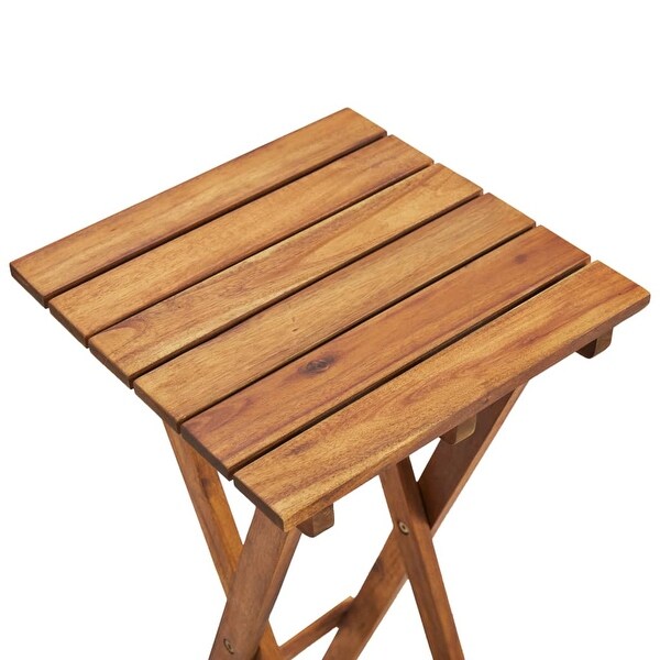 vidaXL Plant Stand Foldable Plant Holder Flower Pot Stand Solid Acacia Wood - Brown