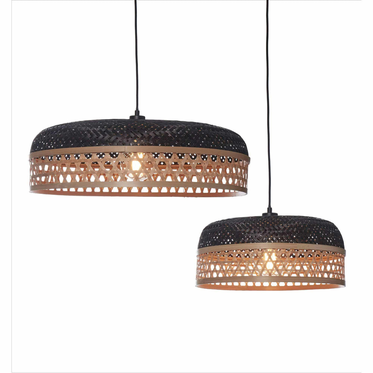 GOOD&MOJO hanglamp Ubud - zwart - Ø60cm