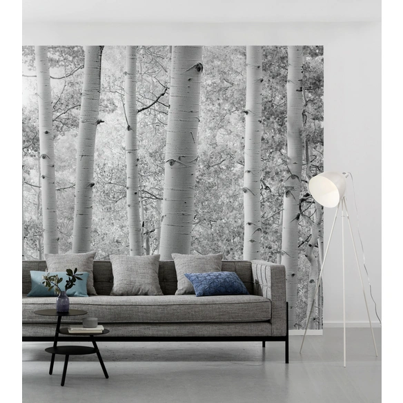 Vliestapete »Espenwald«, Breite 450 cm, seidenmatt