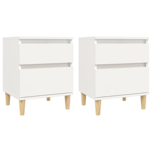 NNEVL Bedside Cabinets 2 pcs White 40x35x50 cm