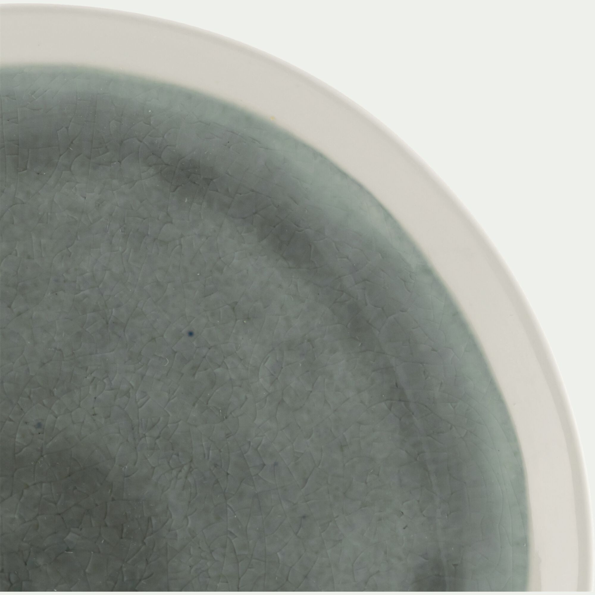 LAGON - Assiette à dessert en grès D20,5cm - bleu autan
