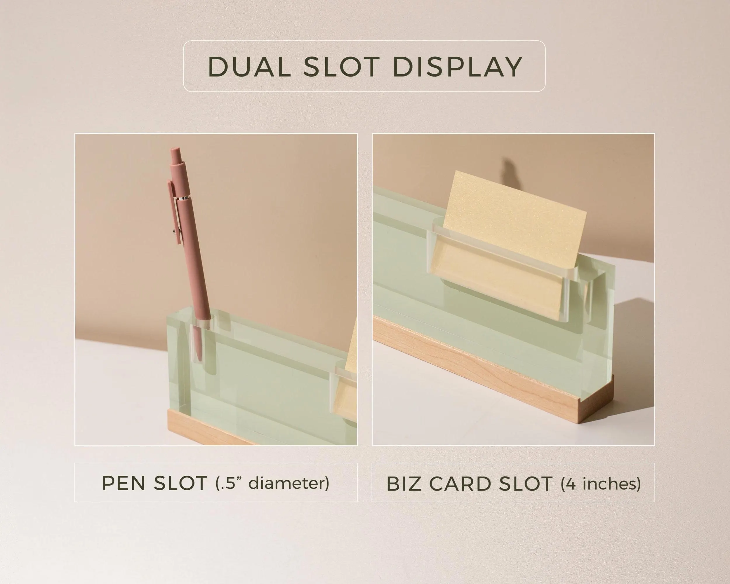 Pastel Acrylic Name Block w/ Slots (D3) - Custom Job Title Office Desk Company Staff Sign Realtor Doctor CEO Graduation Promotion Gifts