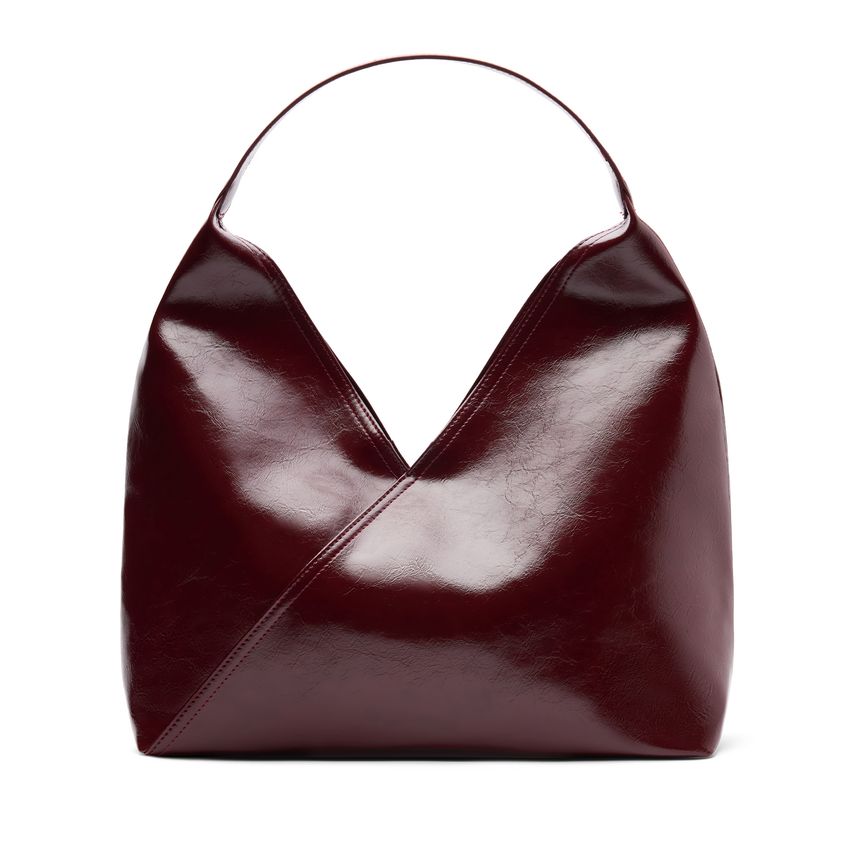 Manfield Burgundy lak schoudertas