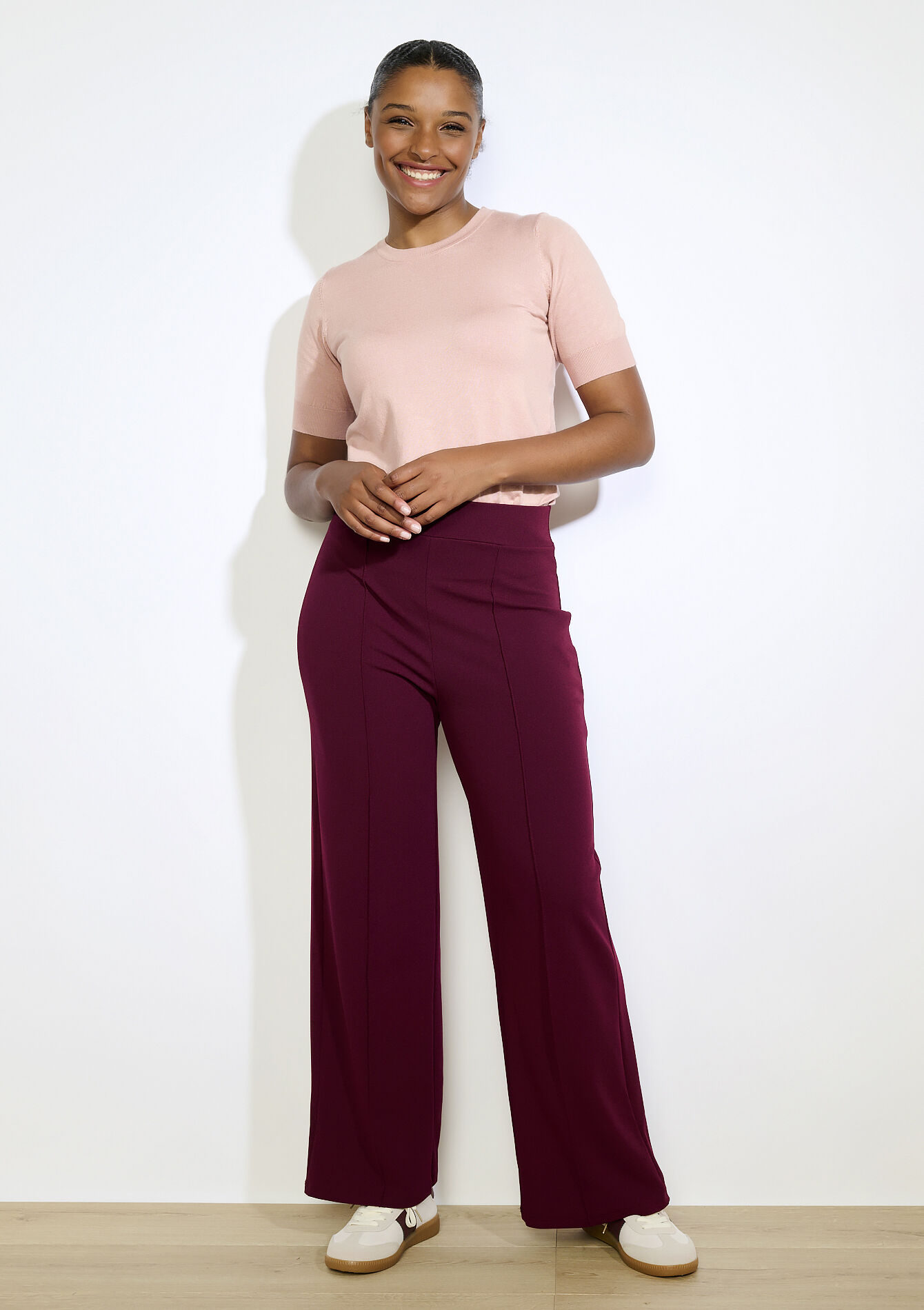 Soepele broek met hoge taille