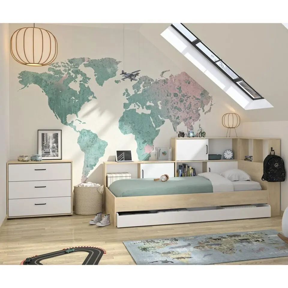 ERWAN Commode - Wit/Hout - 40x81x74 cm