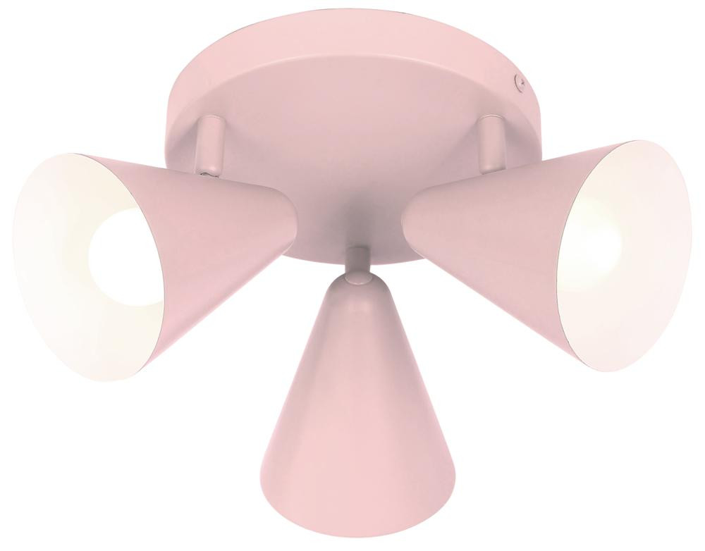 Lampa sufitowa różowa AMOR 3xE14x40W wym: 16x34x34 cm Candellux