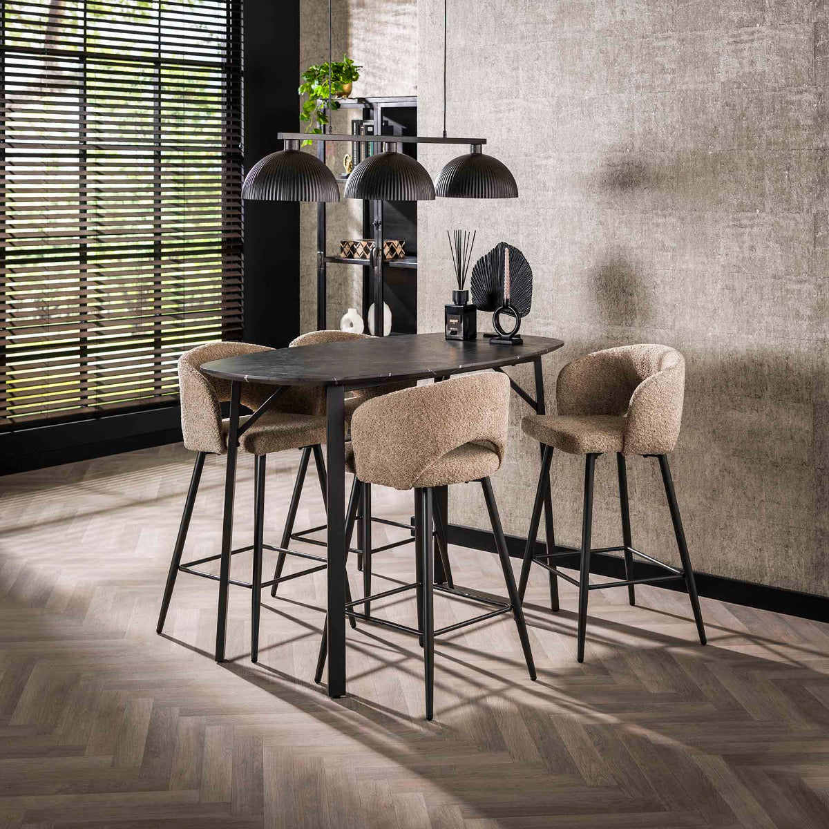 Fraaai - Connie bartafel deens ovaal - zwart bruin