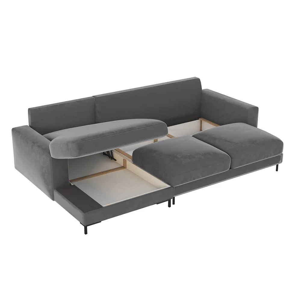 Hoekslaapbank Mokpeo links velvet