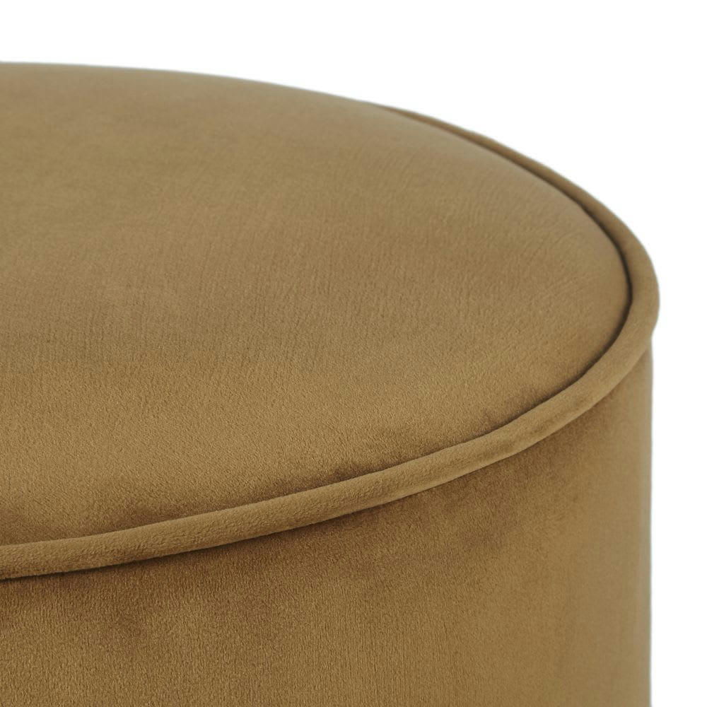 Blackhill Business - Pouf professionnel en velours recyclé ocre