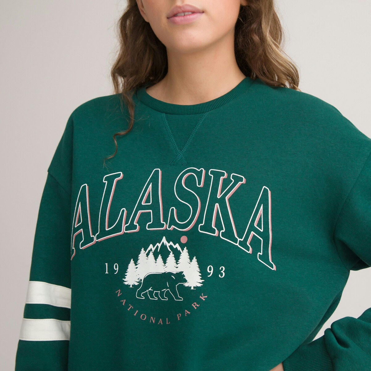 Sweat col rond esprit campus en molleton