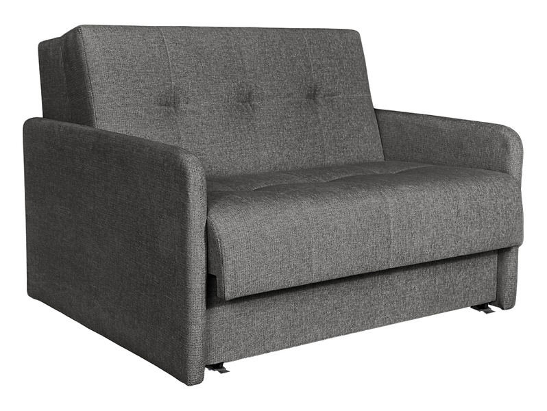 Sofa dwuosobowa Como z funkcja spania i pojemnikiem szara