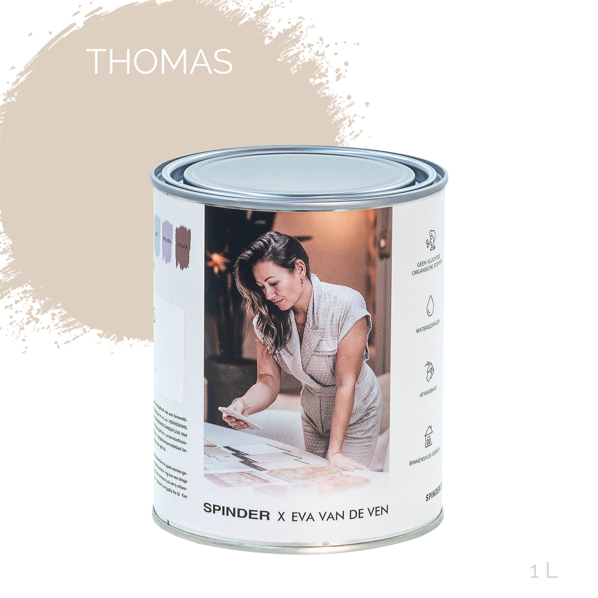 Spinder x Eva van de Ven 1L matte muurverf - Thomas