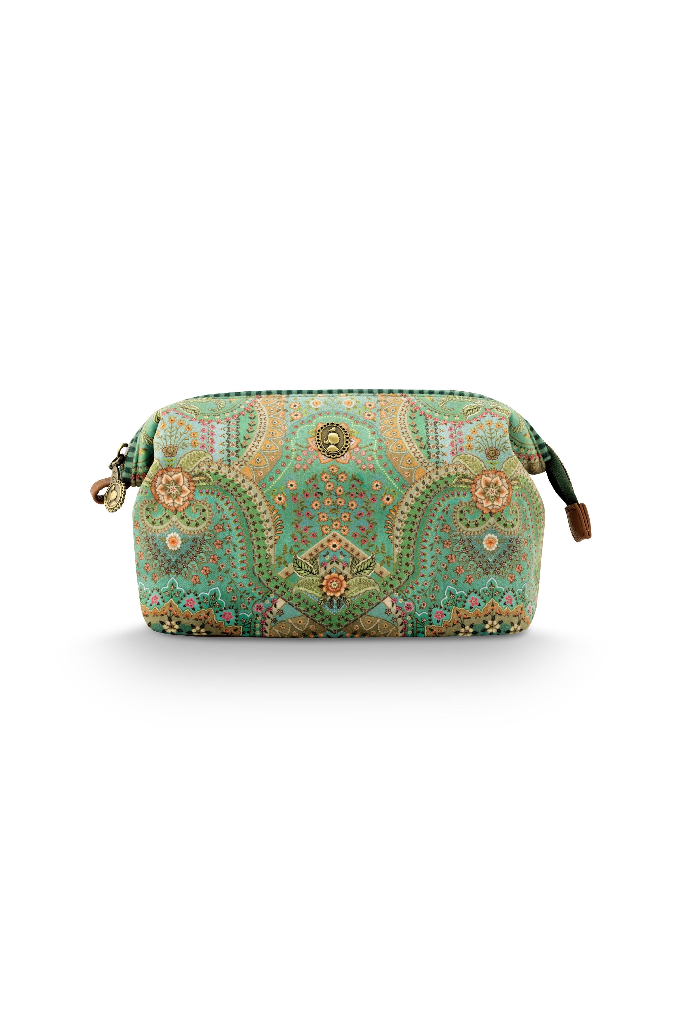 Pip Studio - Cooper Make-up Tasje Dames - Jabali - Groen - 22.5x9.5x15cm