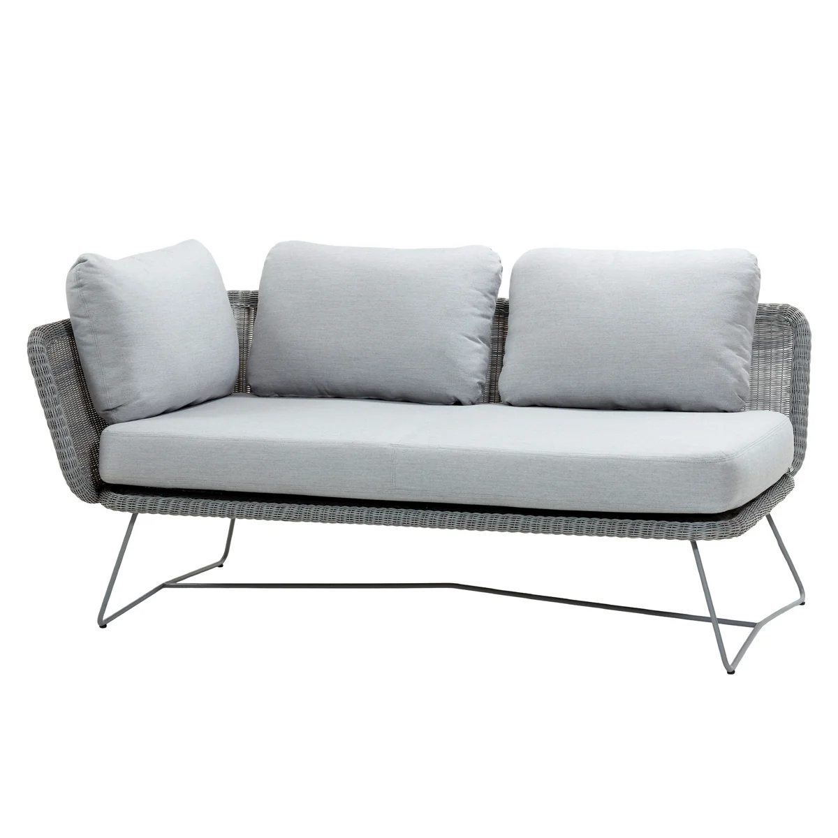 Cane-line - Horizon Modulsofa Outdoor 2-Sitzer links, hellgrau