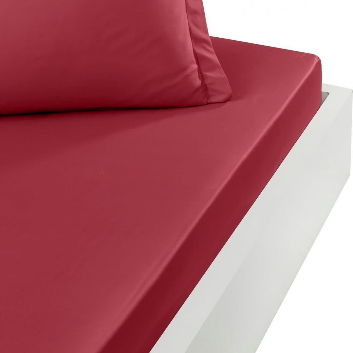 SOFT PERCALE - Drap housse en percale de coton Cardinal 80x200 cm