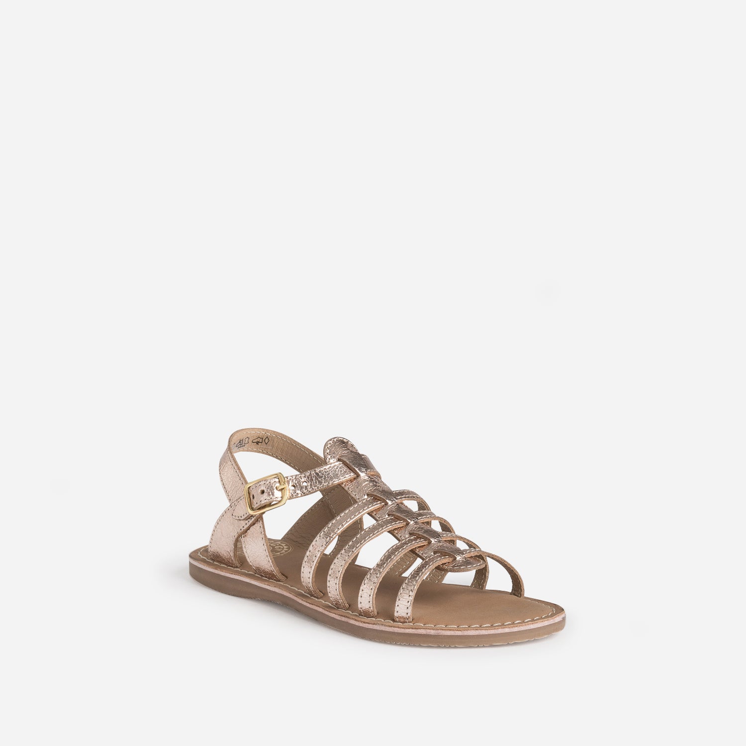 Sandale BUGGY rose cuivré en cuir