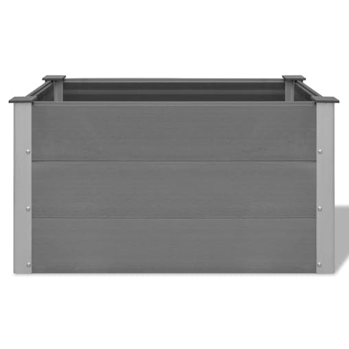 NNEVL Garden Raised Bed WPC 100x50x54 cm Grey