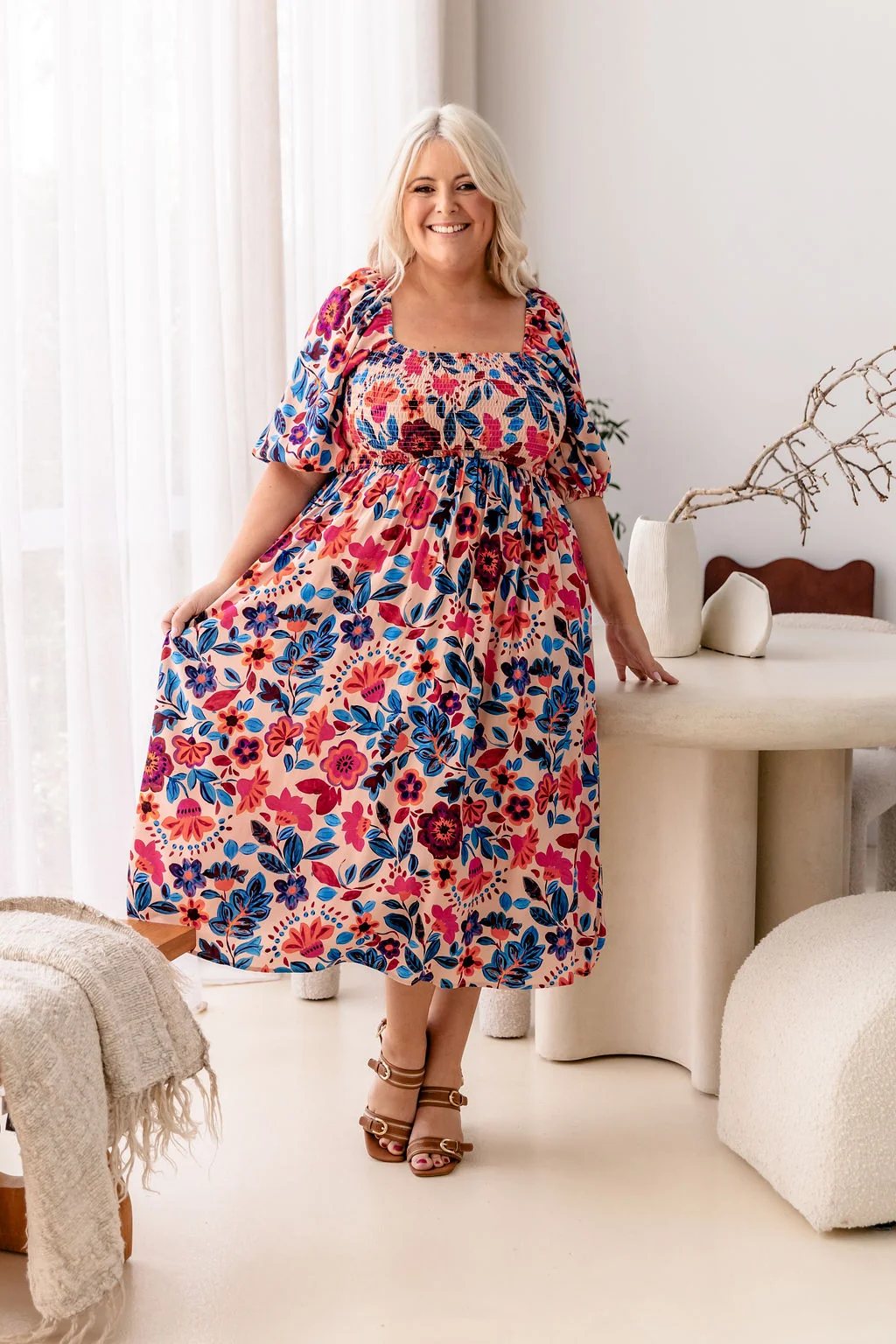 Pippa Cut Out Dress in Jardin