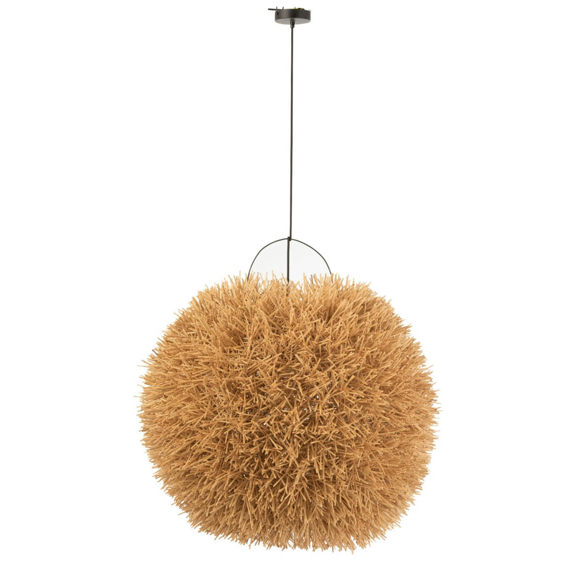 LILIA - Suspension boule 85cm en rotin naturel