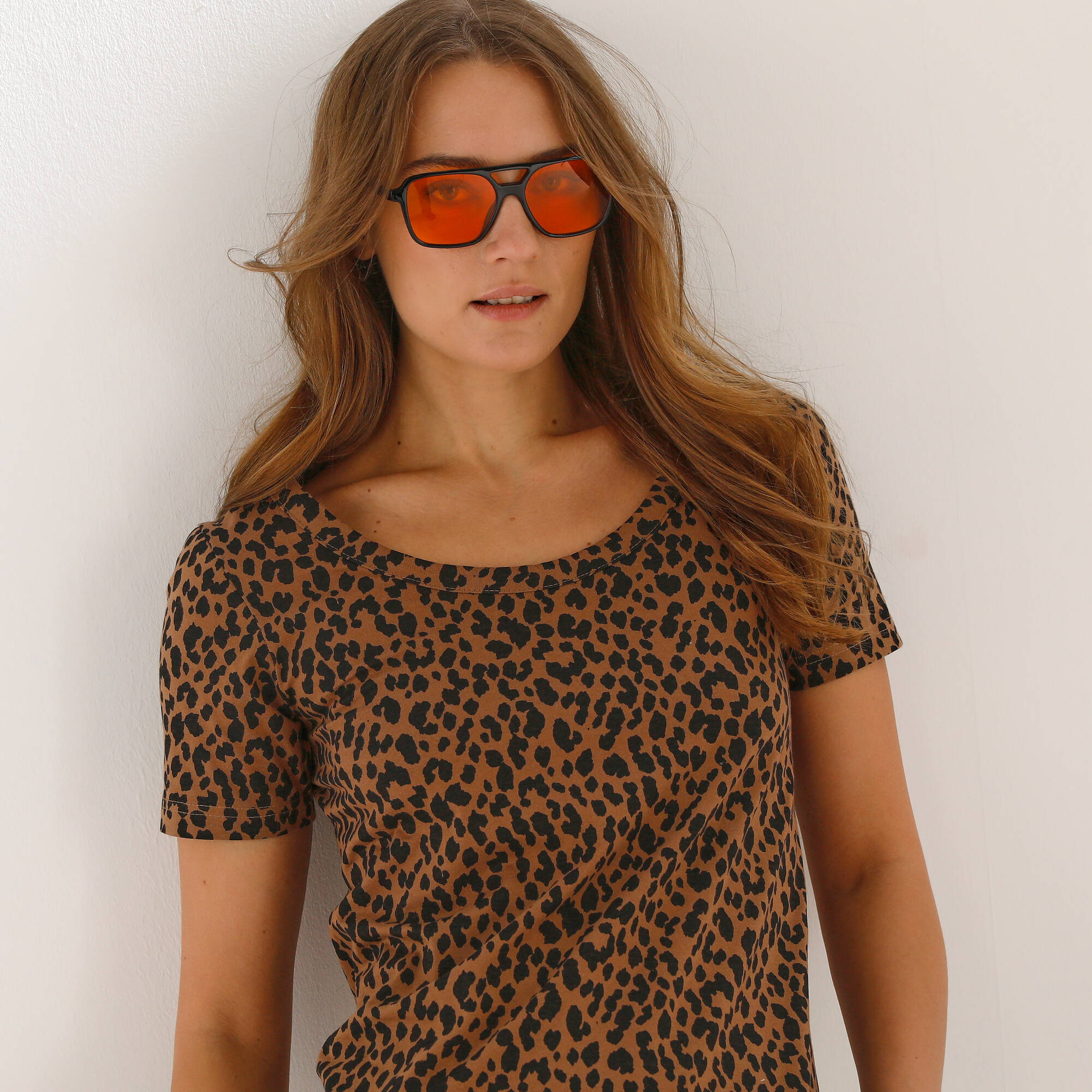 Robe courte imprimé léopard