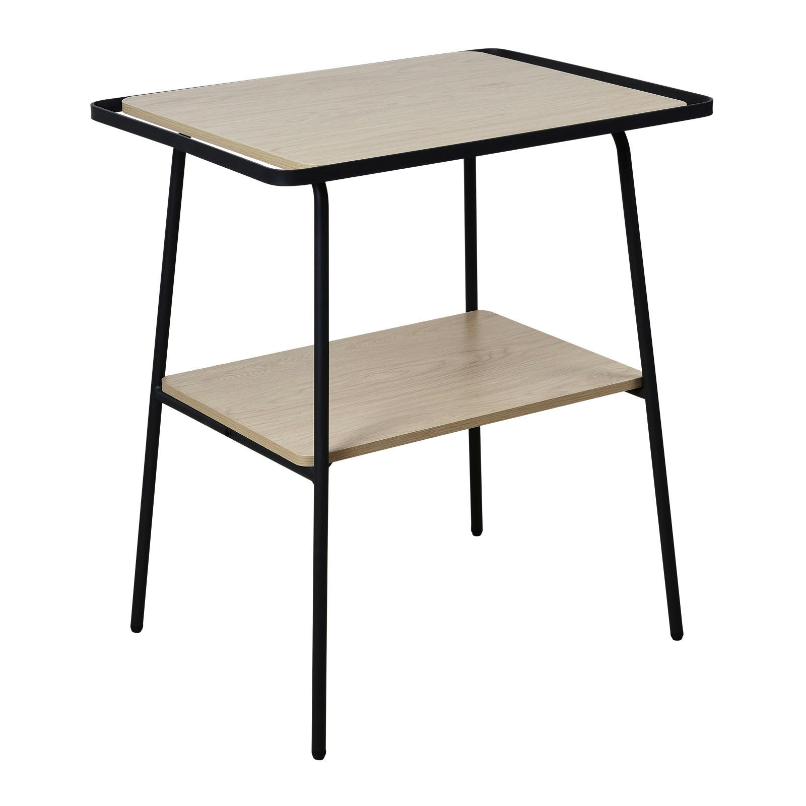 LANKA - Meuble simple vasque décor chêne et métal 70cm