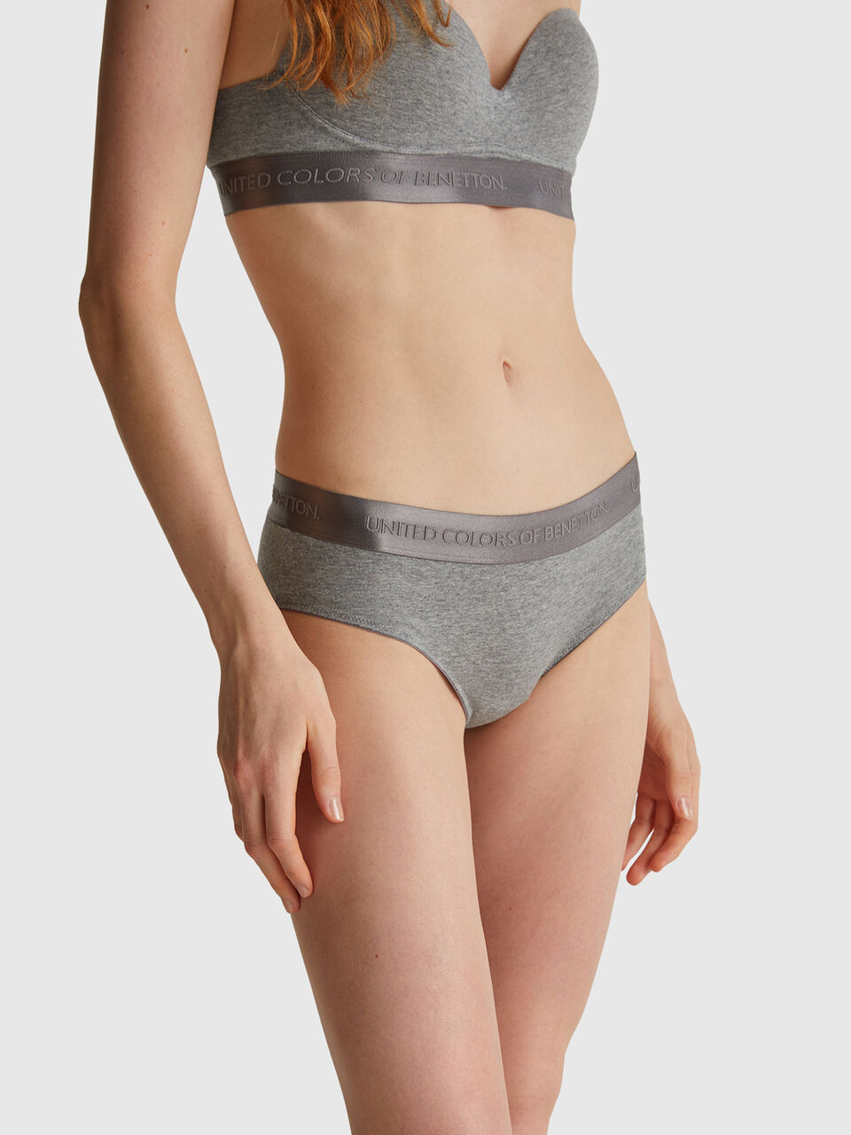 High-rise underwear in stretch cotton