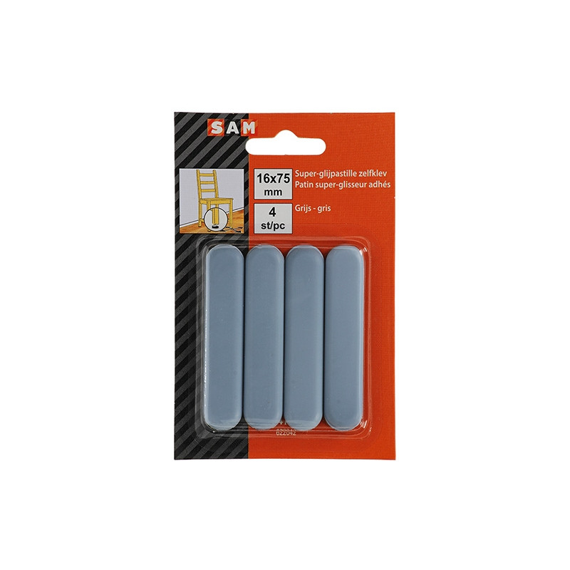 Patin glisseur adhésif 75 x 16 mm 4 pièces