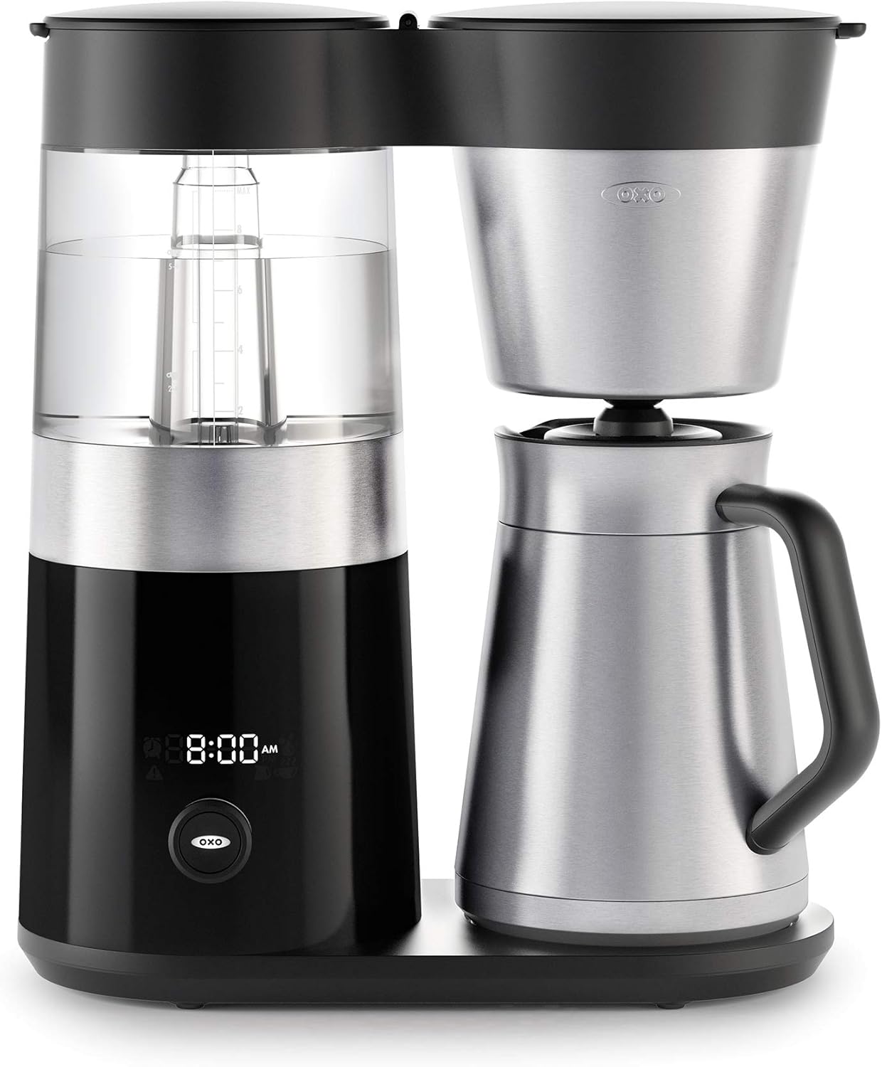 OXO Brew 9-Cup Coffee Maker – Stainless Steel, Programmable Coffee Machine with Single Serve or Full Carafe Options, SCA Certified Home Brewer