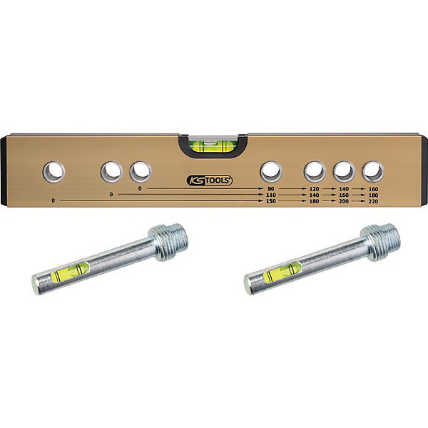 KS Tools - 204.2000 - Niveau à entraxes normalisés en aluminium, L.246 mm