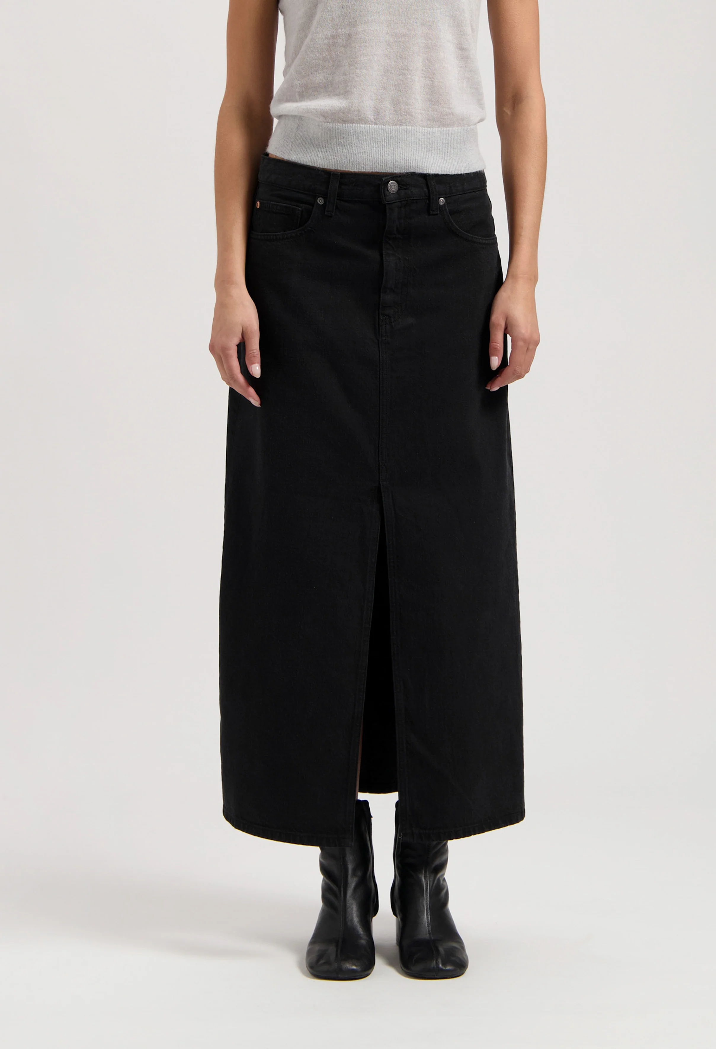 Lena Long Skirt - Nero Nero