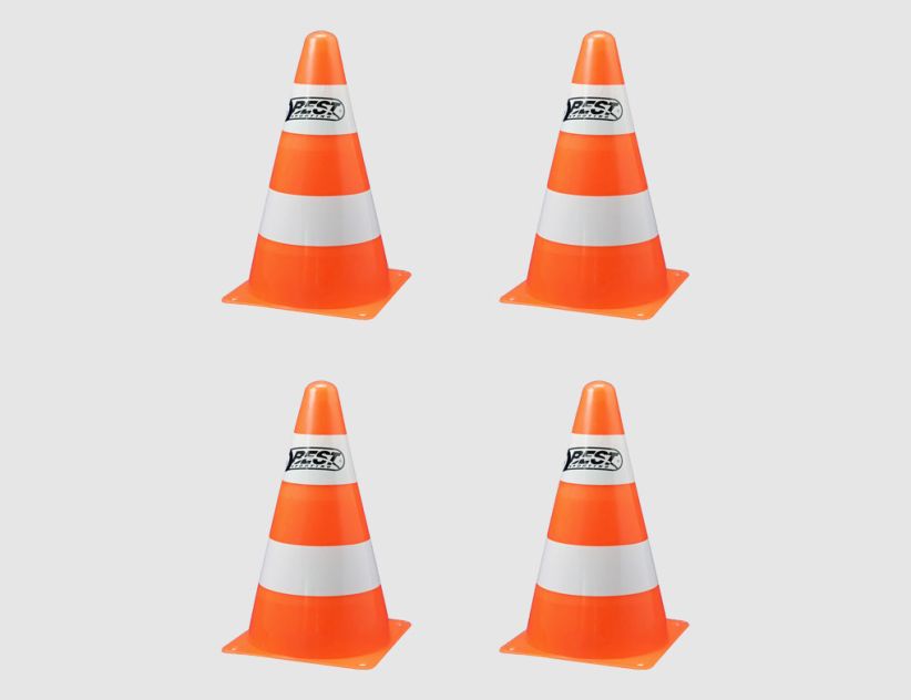 Pylonen Orange, Weiß 4 Stück