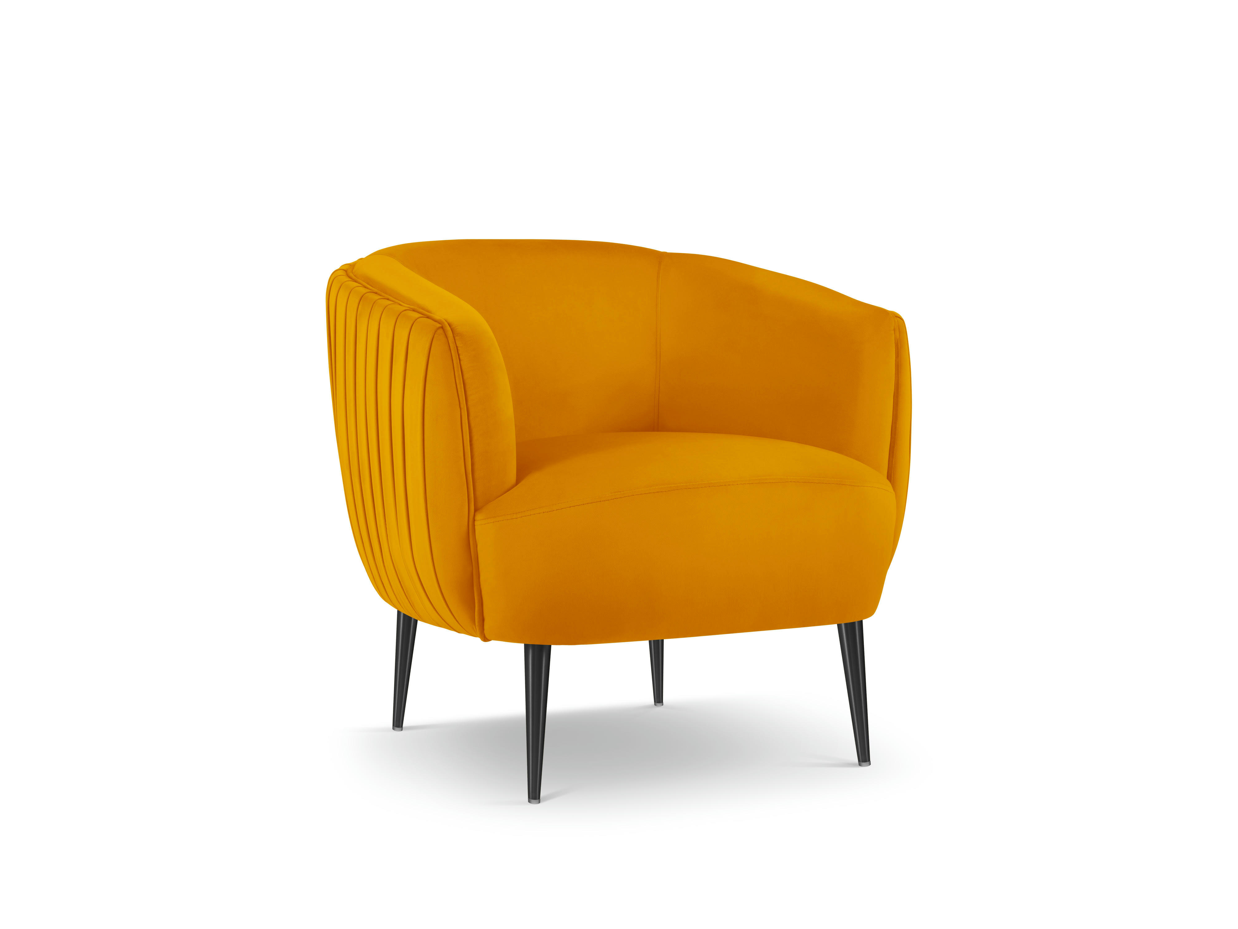 MOSS - Fauteuil en velours orange
