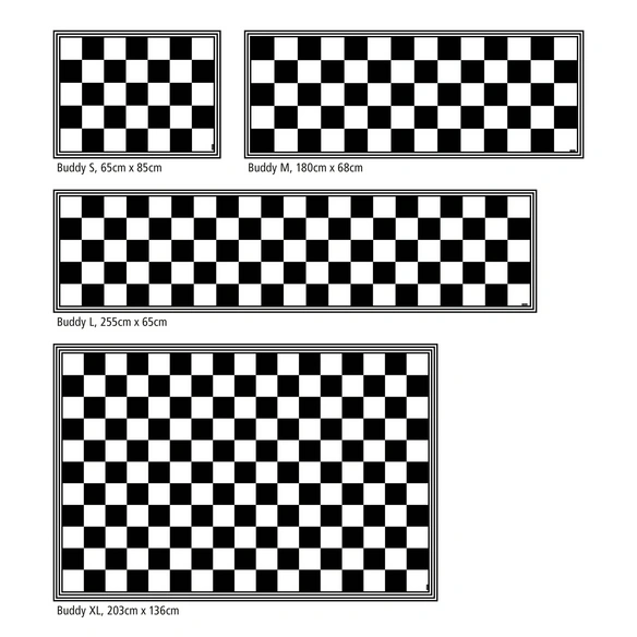 Vinyl Teppich »Memphis«, BxL:65 cm x 85 cm, schwarz|weiß