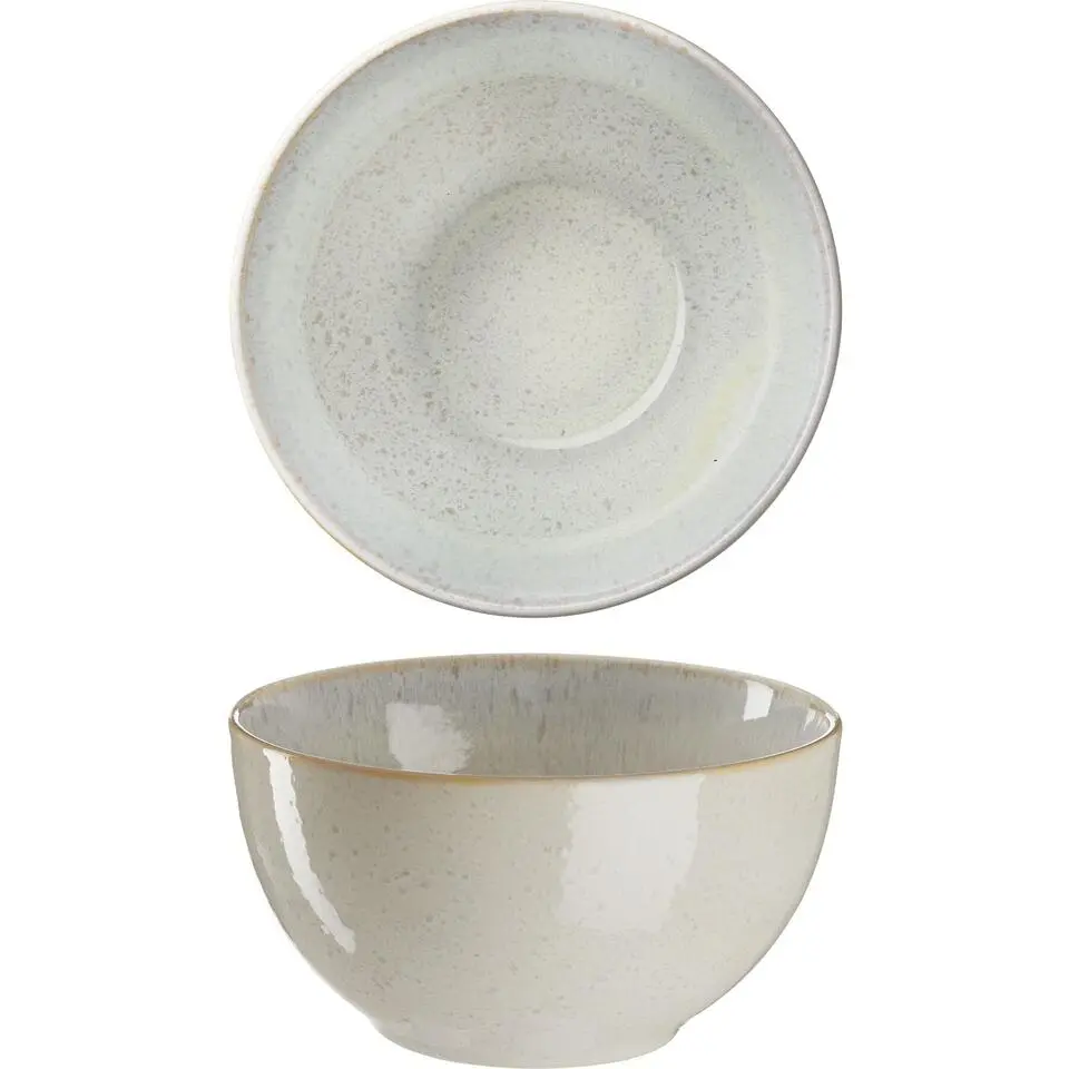 tectake Serviesset Mare van aardewerk, voor 6 personen, Grijs