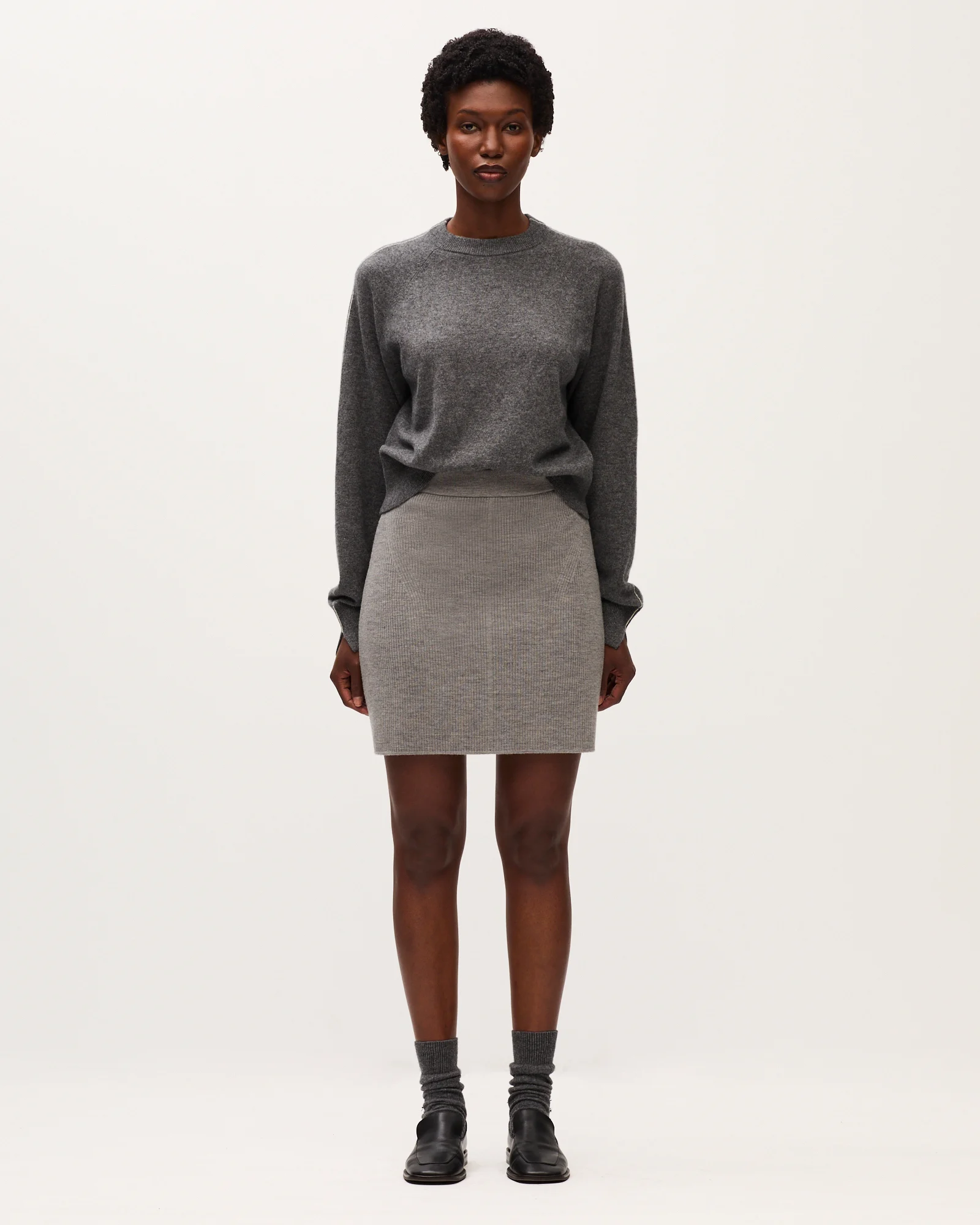 Jupe courte en laine mérinos